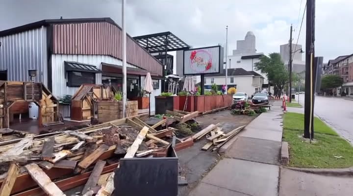 Commercial Patio Demolition & Site Grade — job site photo