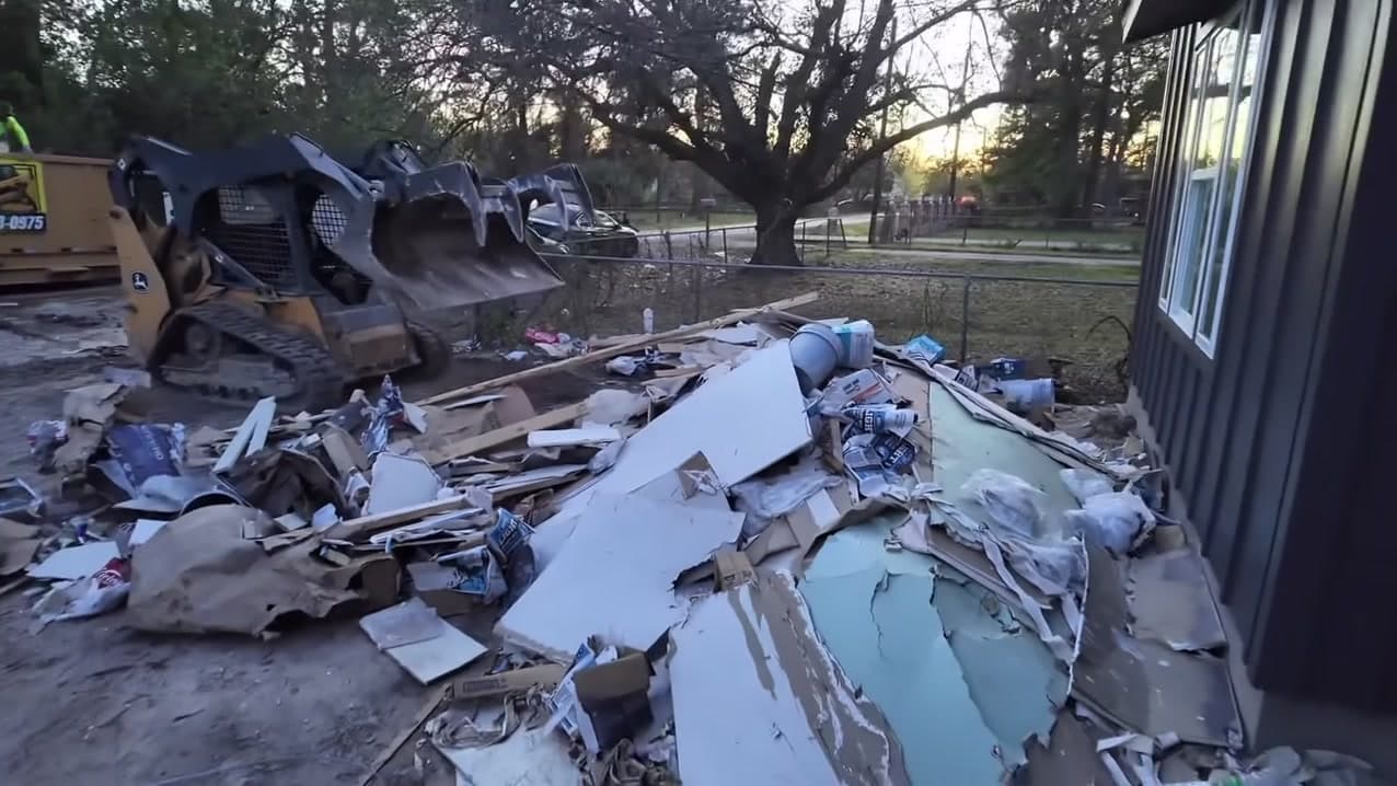 New-Build Debris Haul-Off — job site photo