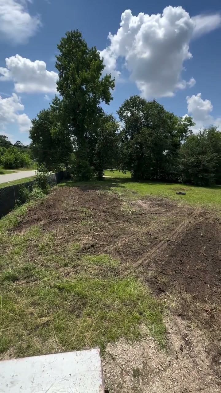 Residential lot clearing in Houston — after